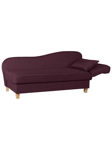 58 aufm Kessel RECAMIERE mit Armteil rechts klappbar Katia Flachgewebe Buche/burgund