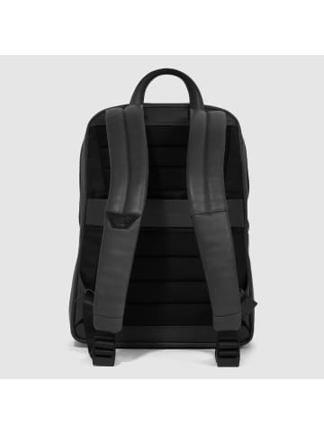 Piquadro David Rucksack RFID Schutz 35 cm Laptopfach in black