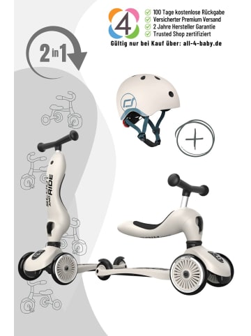 Scoot & Ride Scoot&Ride Highwaykick 1 Rutscherfahrzeug inkl. Helm - Farbe: Steel - Farbe: Ash