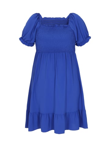 Usha Women Plus Size Dress in dark blue