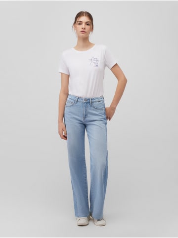 Mavi Jeans 2er-SET Design T-Shirt mit Print-Motiv, Rundhals, Kurzarm in Weiß-3