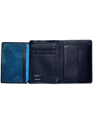 Golden Head Capri Geldbörse RFID Schutz Leder 9 cm blau