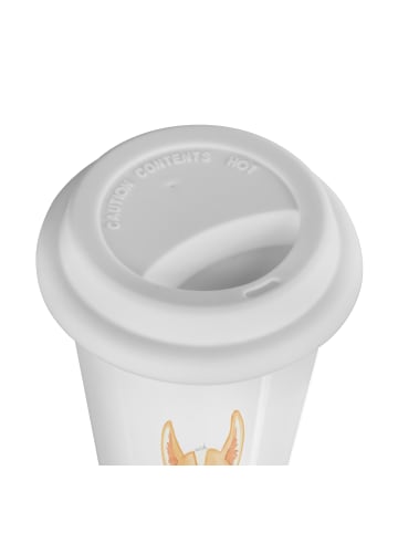 Mr. & Mrs. Panda To Go Becher Corgie mit Spruch in Weiß