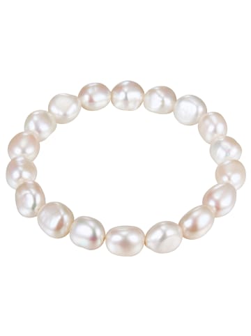 Valero Pearls Armband aus Süßwasser-Zuchtperle mit barockem Design in weiß