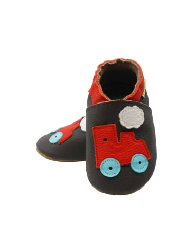 Sayoyo Baby Krabbelschuhe aus Leder, weiche Lauflernschuhe mit rutschfester Sohle 