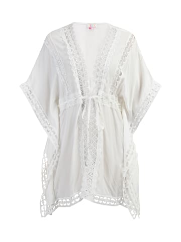 IZIA Kimono Mit Lochspitze in Wollweiss