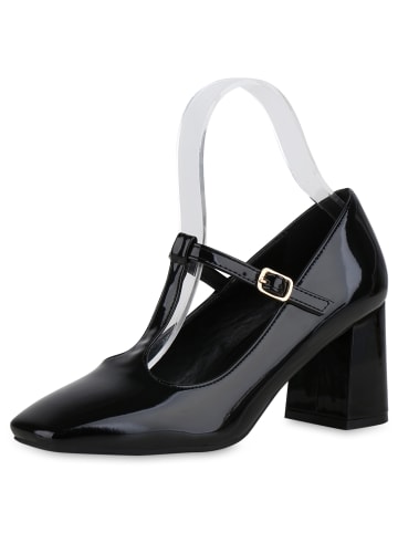 VAN HILL Mary Janes Anna in Schwarz Lack