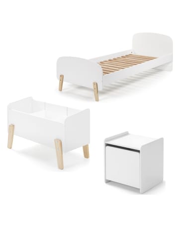 58 aufm Kessel KINDERZIMMER Set Karilynn 3 Massivholz+MDF weiß