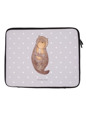 Mr. & Mrs. Panda Notebook Tasche Otter Muschel ohne Spruch in Grau Pastell