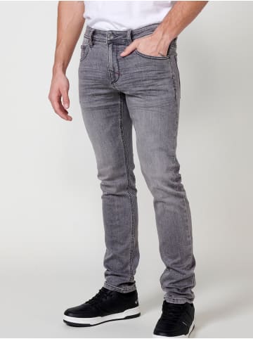 KOROSHI Schlanke strick-jeans aus denim in grau