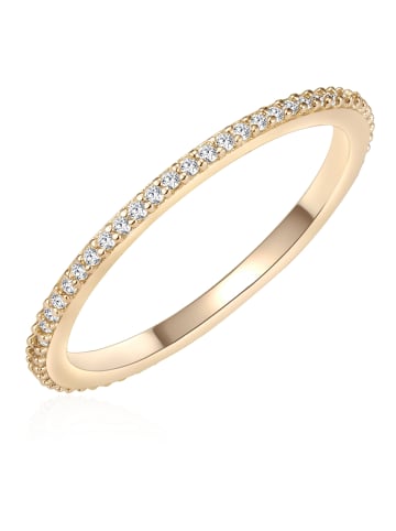 Lulu & Jane Ring aus Messing Zirkonia in gelbgold