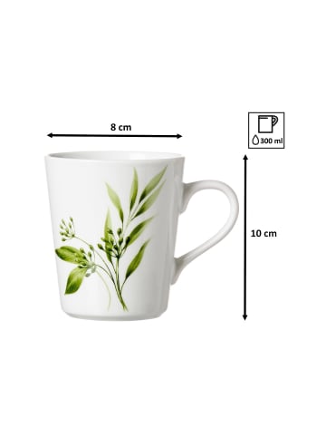 Ritzenhoff & Breker 6er Set Kaffeebecher Evora 300 ml in weiß-grün