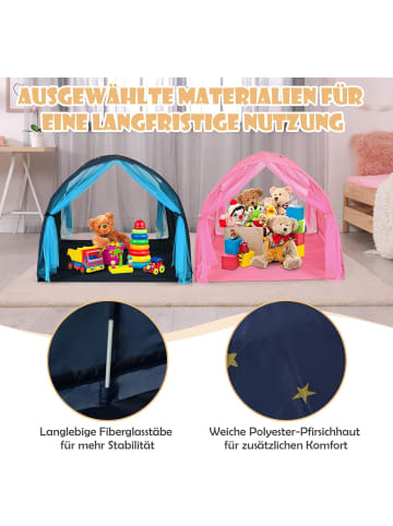 COSTWAY Prinzess Spielhaus in Blau