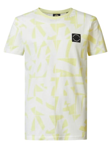 Petrol Industries T-Shirt mit Allover-Muster Maui in Gelb