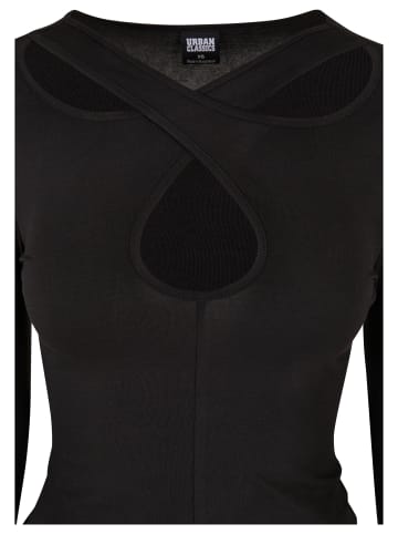 Urban Classics Urban Classics Damen Ladies Crossed Cut Out Longsleeve in black