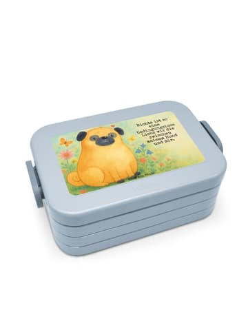 Mr. & Mrs. Panda Bento Box Mops Design mit Spruch in Blau Pastell