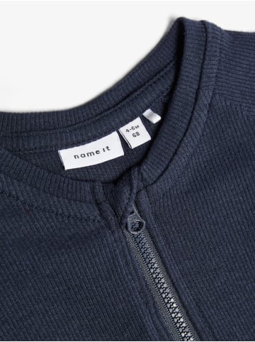 name it Jungen Strampler ohne Fuß mit Reißverschluss in Blau
