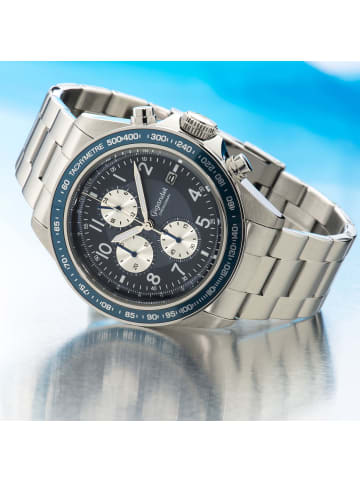 Gigandet Quarzuhr Chronograph "RACETRACK" in Silber/Blau