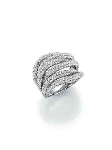 Giorgio Martello Milano Ring Mit Weißen Zirkonia in Weiss