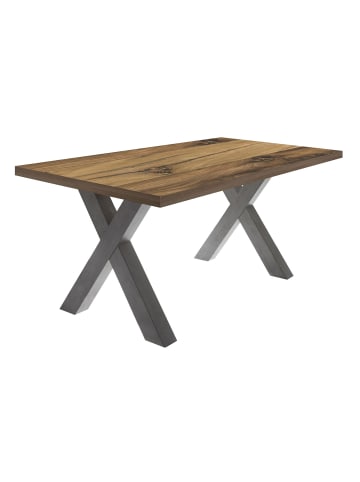 58 aufm Kessel ESSZIMMERTISCH Eike 4 140 x 90 x 75 Esstisch Graphit/Plankeneiche