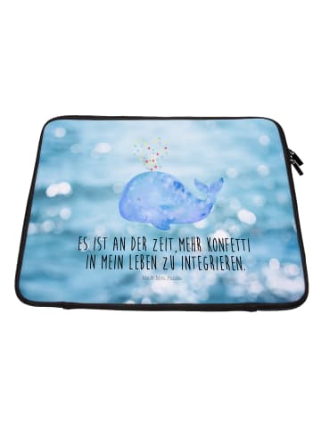 Mr. & Mrs. Panda Laptoptasche Wal Konfetti mit Spruch in OZeichenanblue