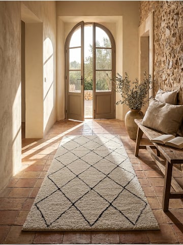 KADIMA DESIGN Läufer Berber weich wohnlich Wohnzimmer Schlafzimmer Wohnraum in Schwarz