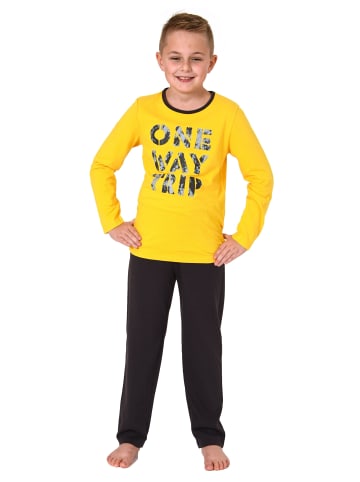 NORMANN Pyjama langarm und - 74125 in gelb