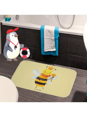 Mr. & Mrs. Panda Badteppich Biene König ohne Spruch in Gelb Pastell