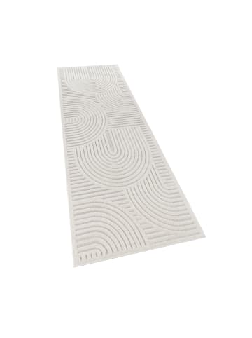 KADIMA DESIGN Teppich Kurzflor Struktur Wohnzimmer in Creme