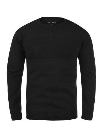 INDICODE Strickpullover IDErnesto 35424MM Strickpulli aus Feinstrick in Schwarz