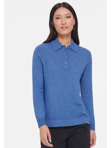 PETER HAHN Strickpolopullover Silk in indigo