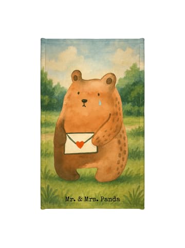 Mr. & Mrs. Panda Gästehandtuch Bär Vermissen Design ohne Spruch in Weiß