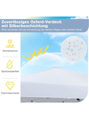 COSTWAY Pavillon 3 x 3 m in Weiß