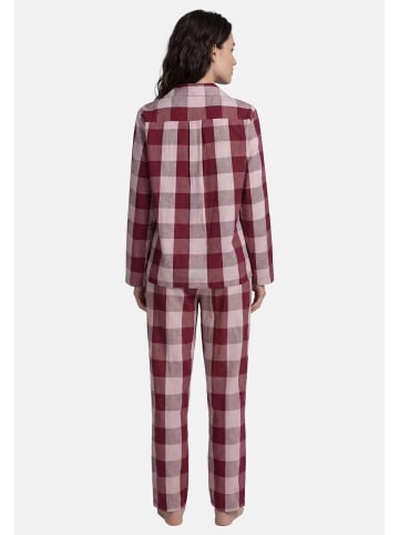 Seidensticker Pyjama Classic Flannel in Rot