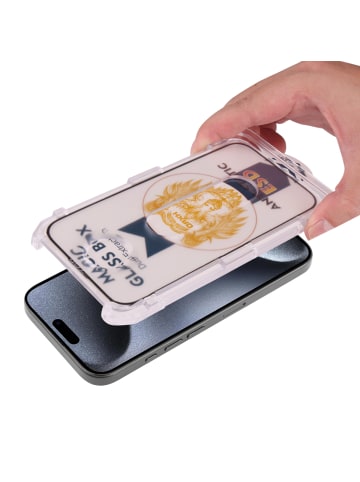Platyne Panzerglas Platyne für iPhone 15 Pro Max – staubfrei, blasenfrei in Transparent
