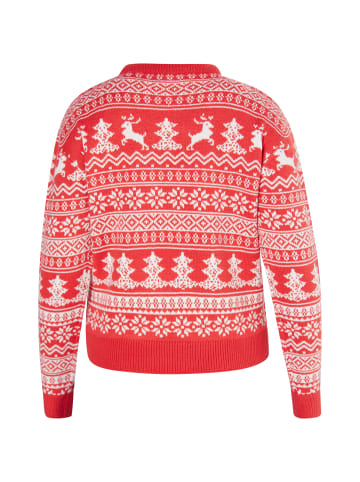 myMo X-Mas-Pullover in Rot Weiss
