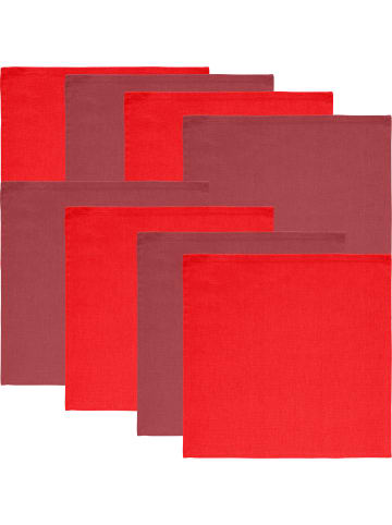 REDBEST Serviette 8er-Pack Tulsa in rot/burgund