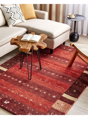 Beliani Kurzflor SINANLI in Rot/Orange/Gelb - (W) 140 x (H) 1.6 x (L) 200 cm