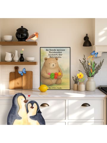 Mr. & Mrs. Panda Wandbild Bär Gefühl Design mit Spruch in Weiß