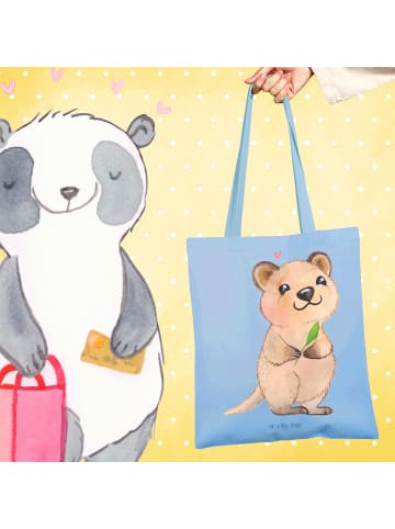 Mr. & Mrs. Panda Tote Bag Quokka Happy ohne Spruch in Sky Blue