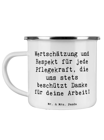 Mr. & Mrs. Panda Teetasse Spruch Pflegekraft Wertschätzung mit S... in Weiß