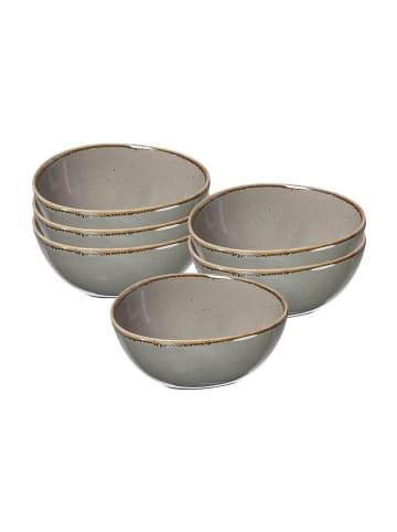 Ritzenhoff & Breker 6er Set Beilagenschalen Taste in 14 x 11 cm in taupe