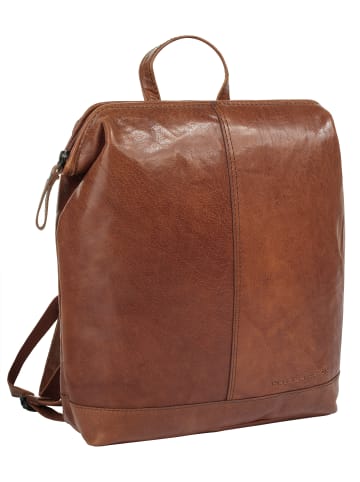 SPIKES & SPARROW Rucksack echt Leder in cognac