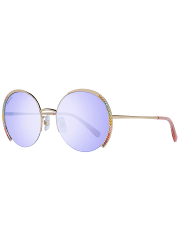 Swarovski Frauen Sonnenbrille Rund Gold