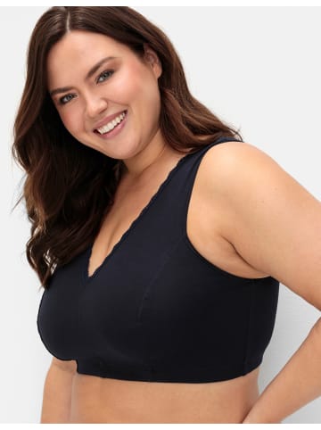 sheego Bügelloser BH in marine + hellblau