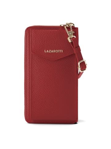 Lazarotti Bologna Leather Zip-Around Geldbörse Handytasche Leder 19 cm in red-2
