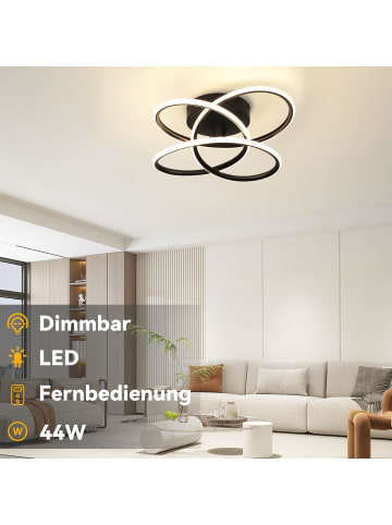 ZMH LED Deckenleuchte in Schwarz Dimmbar in Schmetterlingforming Flurlampe L 36CM