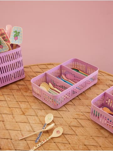 Rice Besteck Korb aus Metall aus pink in pink