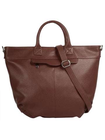 Samantha Look Handtasche echt Leder in braun