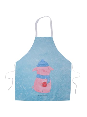 Mr. & Mrs. Panda Küchenschürze Schwein Glühwein ohne Spruch in Eisblau